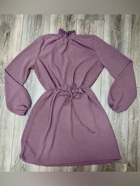 Urban Rose Purple Mock High Neck Dress Mauve Purple Women Size Small